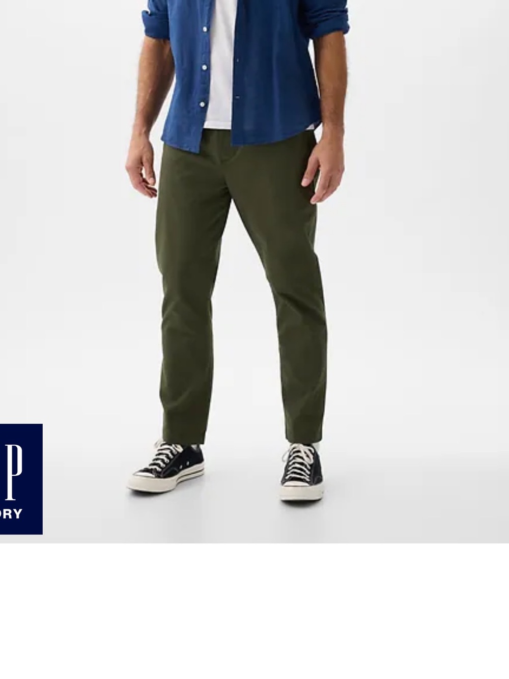 GAP Men's Olive Green Drawstring Pants